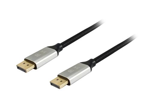 Equipaggia 119265 cavo DisplayPort 5 m Alluminio, Nero