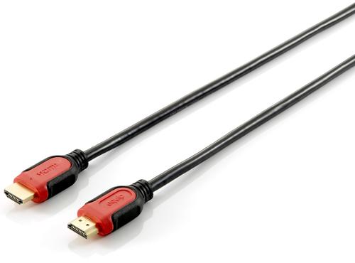 Equipaggia 119343 cavo HDMI 3 m HDMI tipo A (Standard) Nero, Rosso