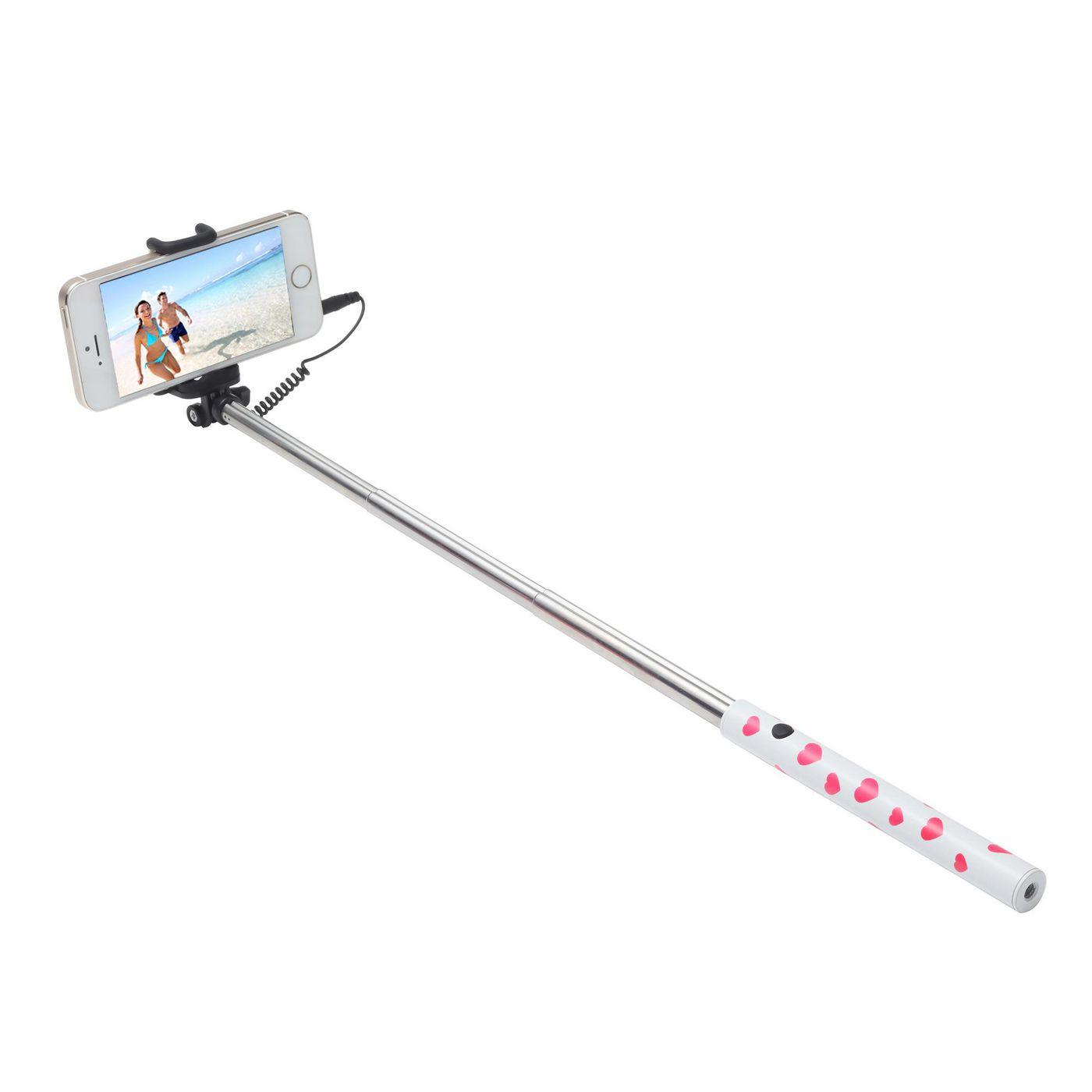 Bastone selfie per smartphone rosa,