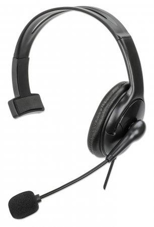 Manhattan 180849 cuffia e auricolare Cablato A Padiglione Ufficio USB tipo A Nero