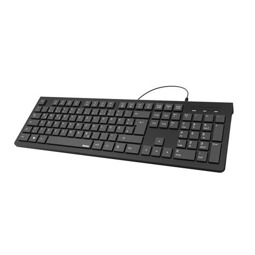 Hama KC-200 tastiera USB QWERTZ Tedesco Nero