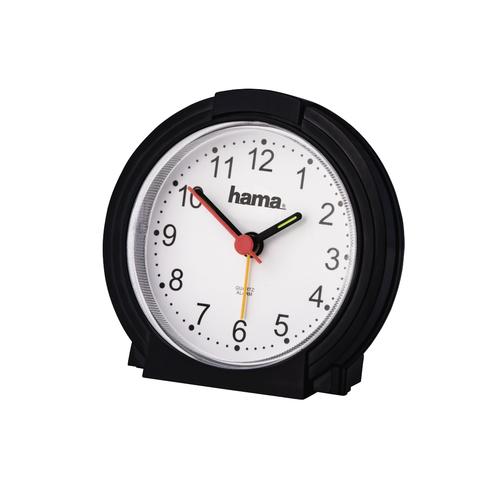 Hama Sveglia da viaggio analogico, retroilluminata, nero