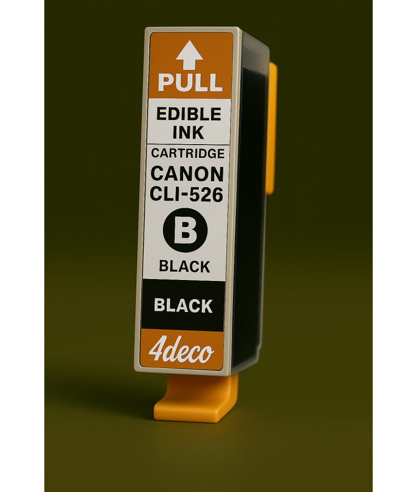 Inchiostro Commestibile CLI-526Bk Nero con Chip Canon