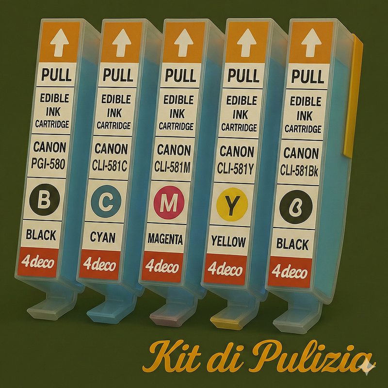 Kit Pulizia Cartucce PGI-580 CLI-581 per Canon
