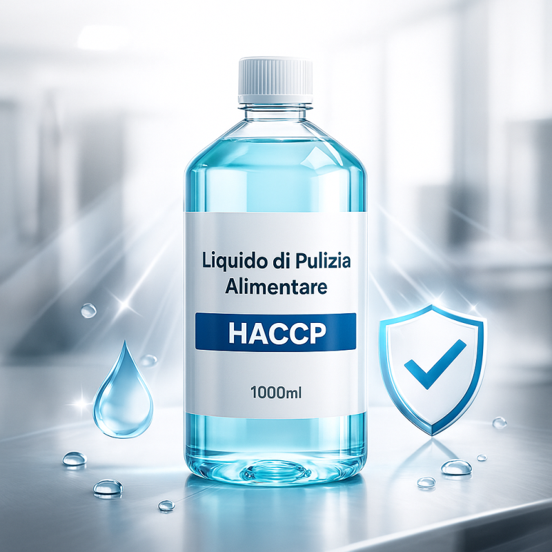 Liquido di Pulizia Alimentare 1000ml - Detergente HACCP Professionale per Superfici Alimentari