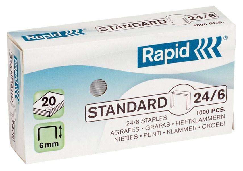 Rapid 24/6 Pacchetto di punti 1000 punti (Rapid h?fteklammer Standard 24/6 t/20)