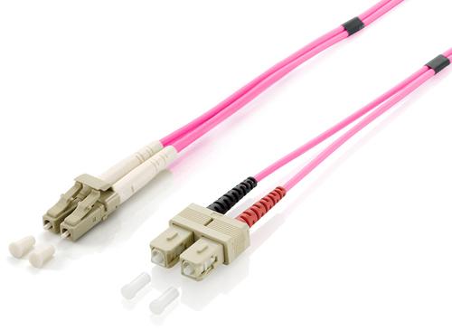 Equipaggia 255533 cavo a fibra ottica 3 m LC SC OM4 Viola