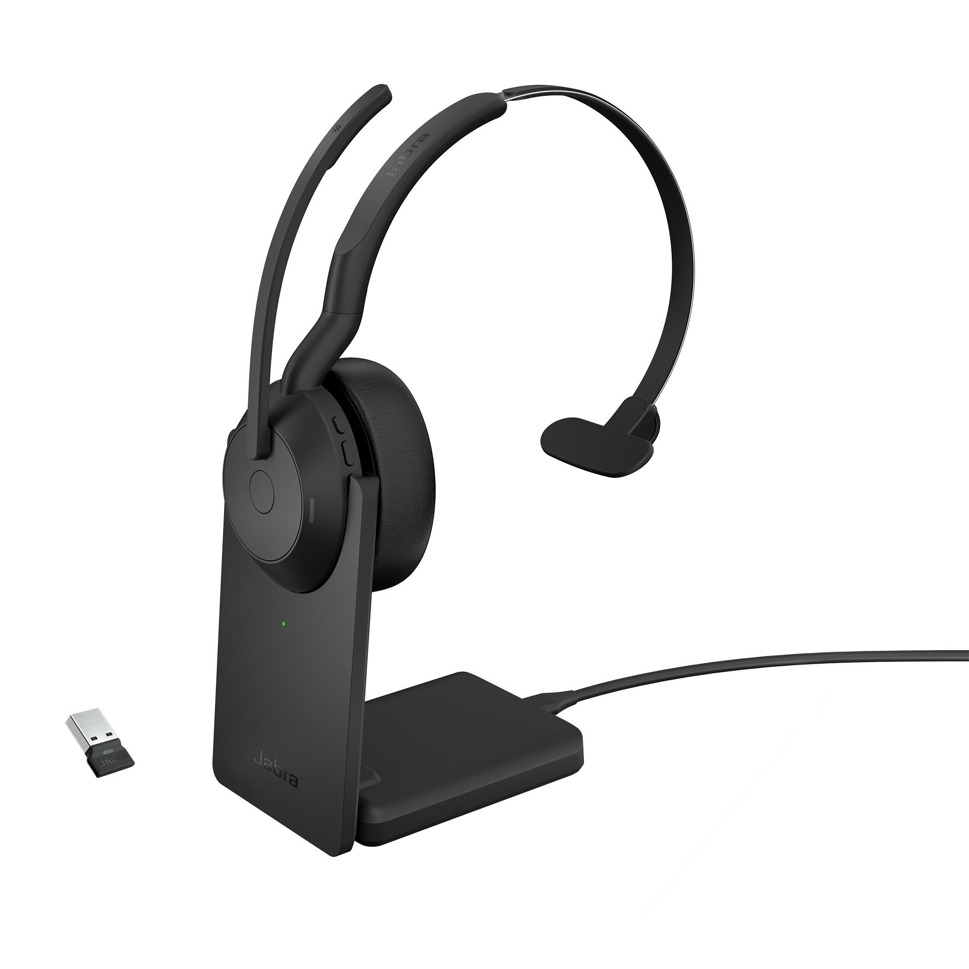 Jabra Evolve2 55 Link380a UC Mono con base di ricarica