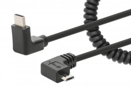 Manhattan 356244 cavo USB 1 m USB C Micro-USB B Nero