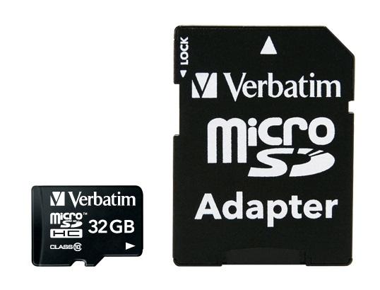 Verbatim Premium 32 GB MicroSDHC Classe 10 (VERBATIM MICRO SDHC CARD 32GB CLASS 10 INCL ADAPTOR)