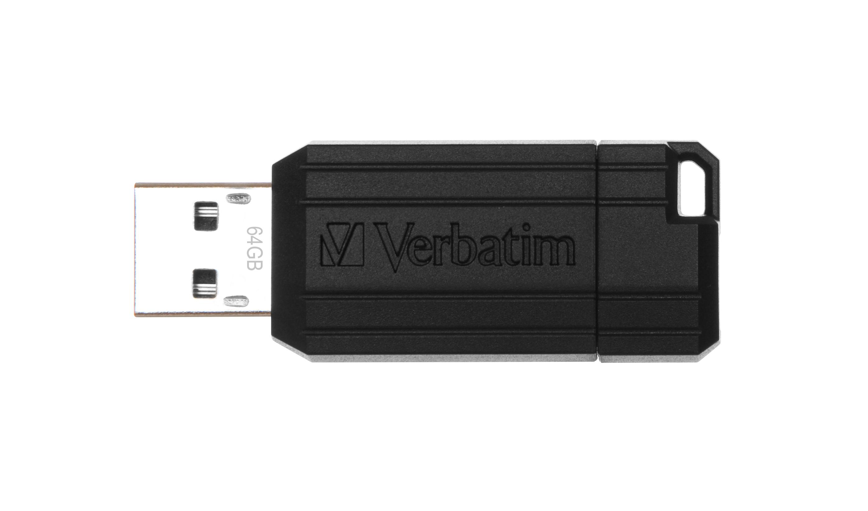 Verbatim PinStripe - Memoria USB da 64 GB - Nero (Verbatim PinStripe USB Drive - USB fla)