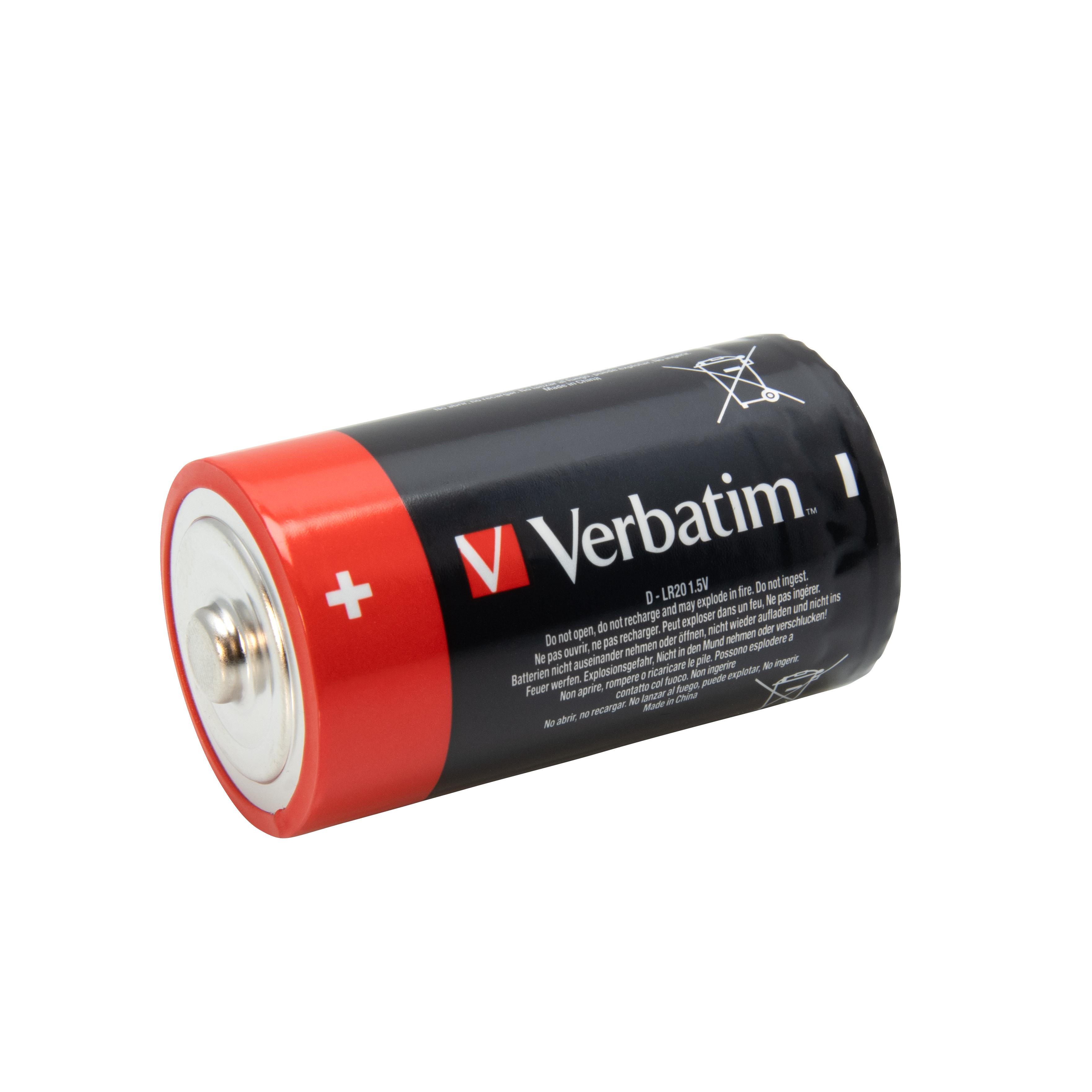 Verbatim Batterie alcaline D (Verbatim batteri - 2 x D - Alkalisk)