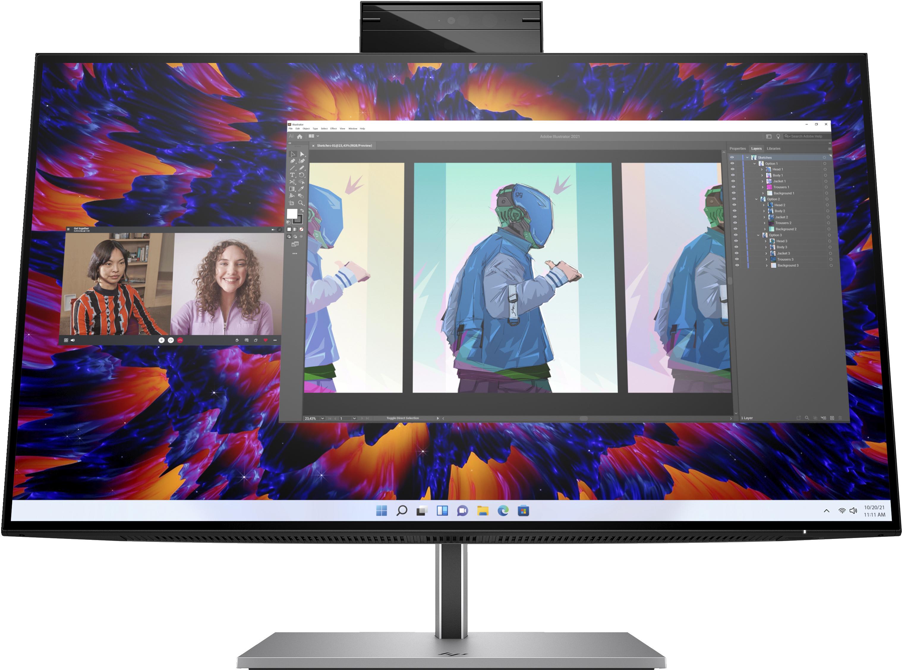HP Z24m G3 QHD Conferencing Display (Z24M G3 Computer Monitor 60.5 - Cm 23.8 2560 X 1440 Pixels - Quad Hd Silver - Warranty 12M)