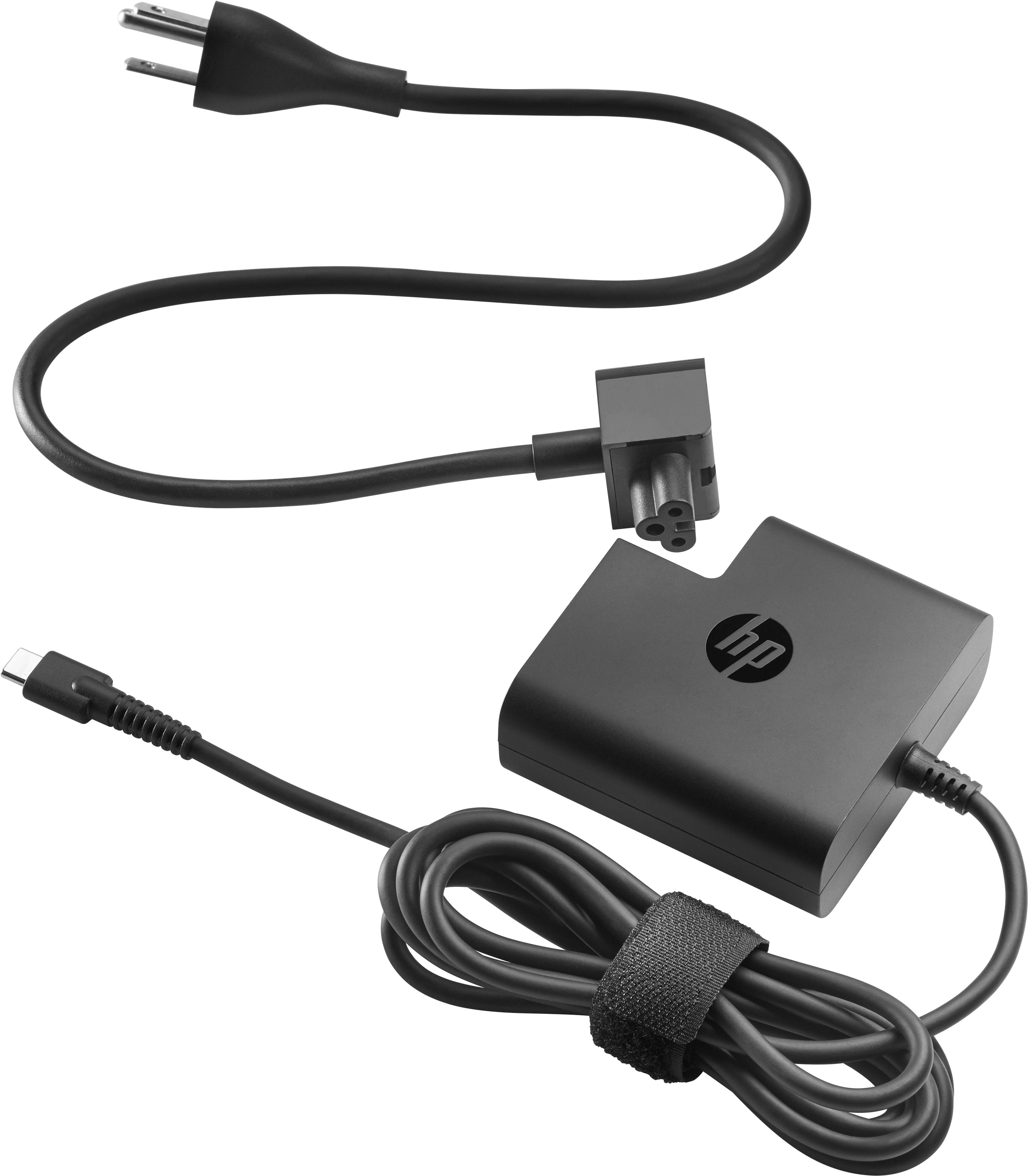 HP 4WG11AV adattatore e invertitore Interno 65 W Nero (AC Adapter USB Type-C 65W includes power cable)