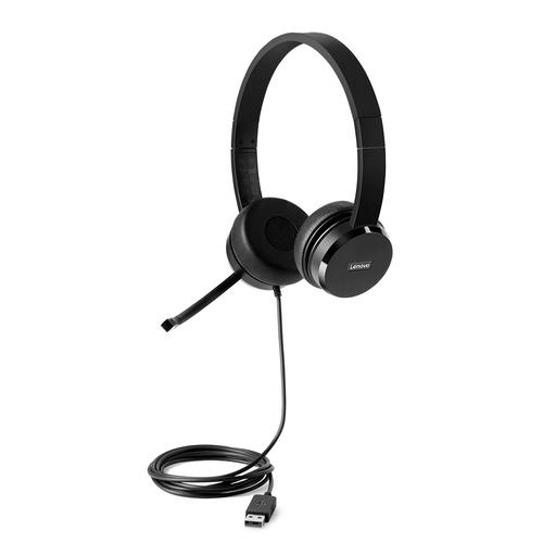 Lenovo 4XD0X88524 cuffia e auricolare Cablato A Padiglione Ufficio Nero (4XD0X88524 headphones/headset - Head-band Black 4XD0X8