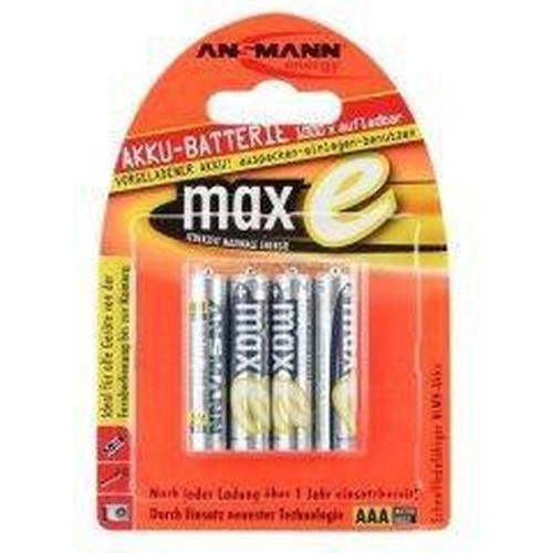 Ansmann 5035042 batteria per uso domestico Mini Stilo AAA Nichel-Metallo Idruro [NiMH] (ANSMANN maxE batteri - 4 x AAA - NiMH)