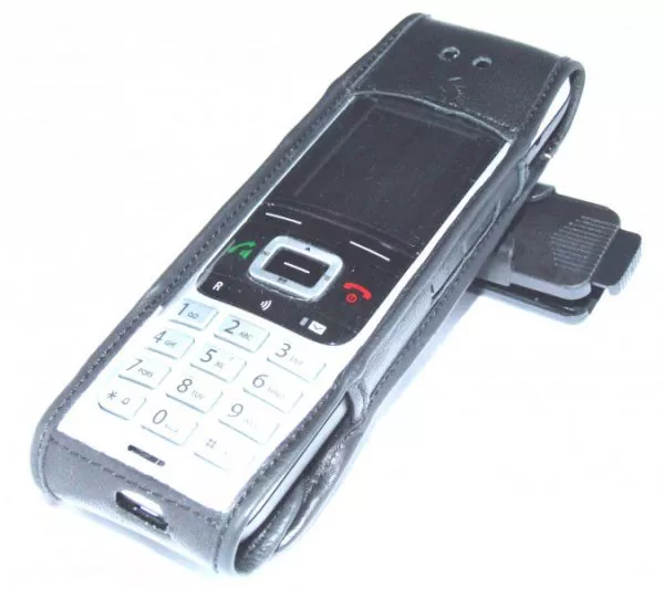 Custodia in pelle Haco Unify OpenScape DECT S4/S5, clip rotante