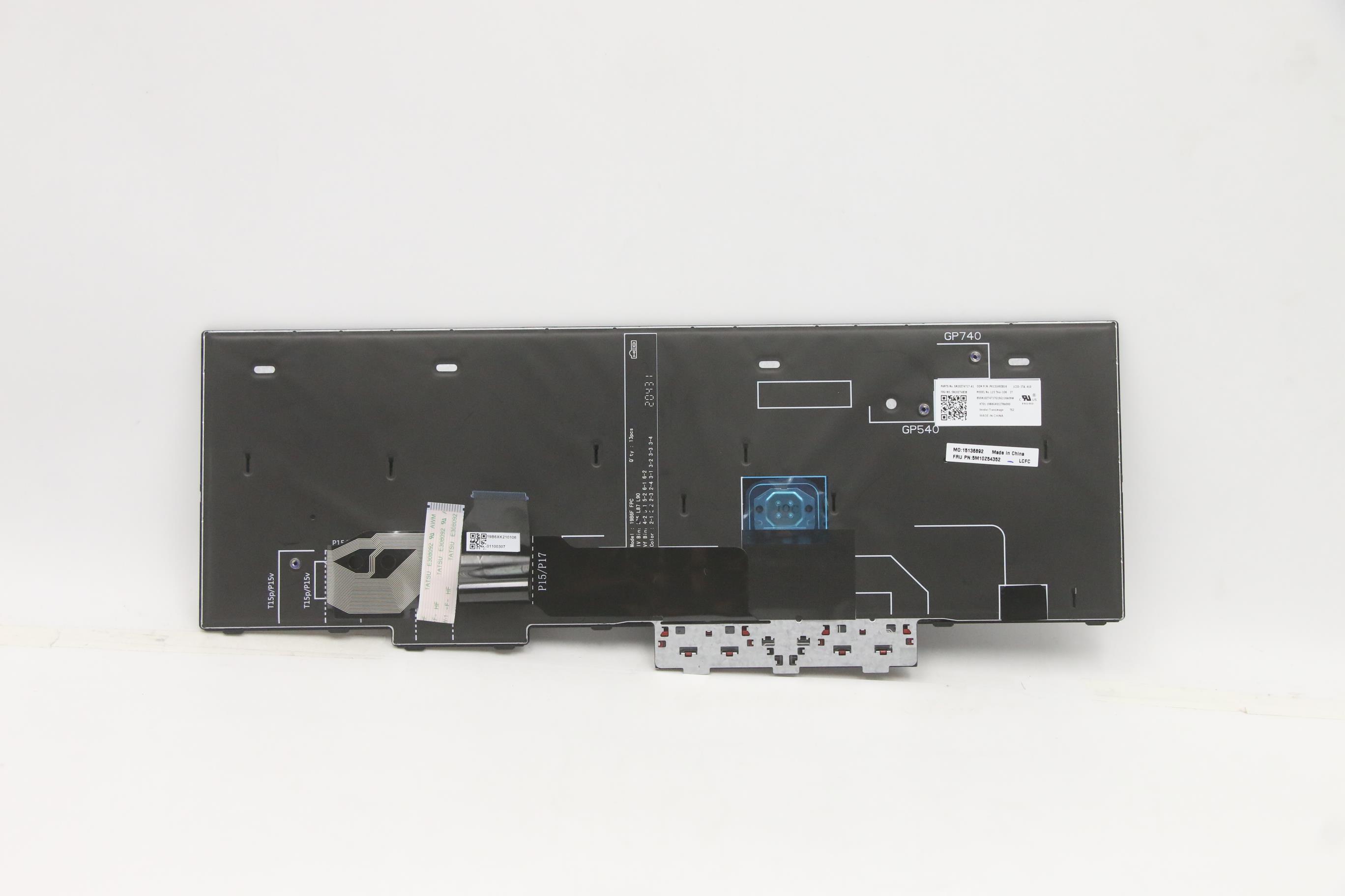 Lenovo 5M10Z54398 ricambio per laptop Tastiera
