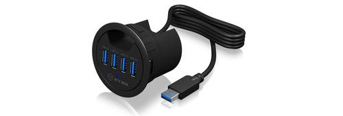 ICY BOX IB-HUB1403 USB 3.2 Gen 1 (3.1 Gen 1) Tipo A 5000 Mbit/s Nero
