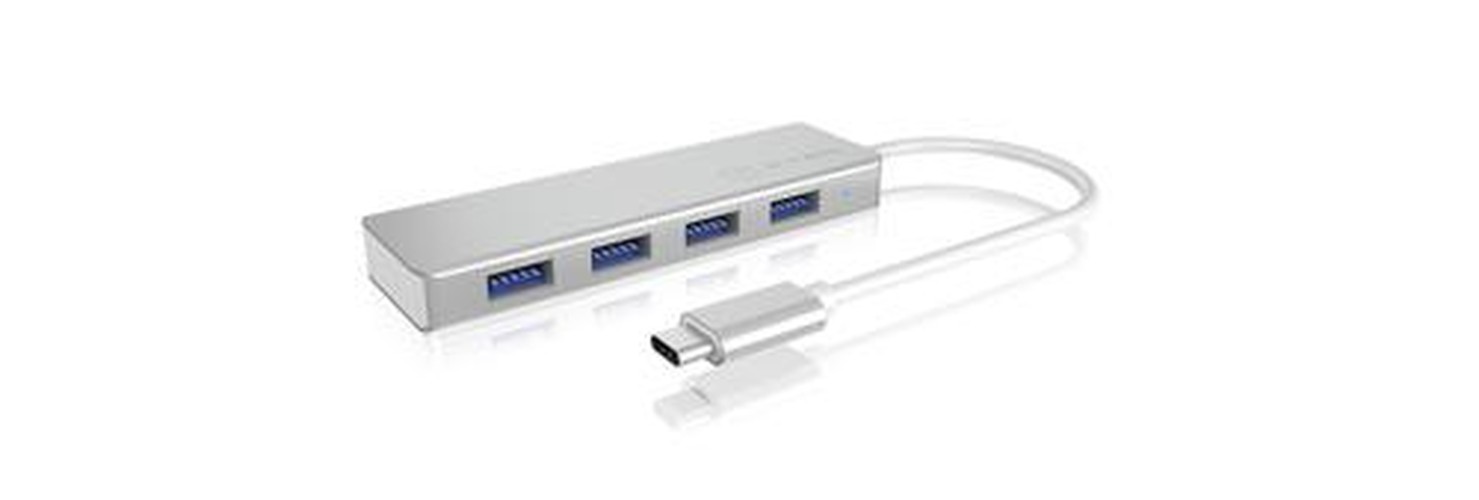 ICY BOX IB-HUB1425-C3 USB 3.2 Gen 1 (3.1 Gen 1) Type-C 5000 Mbit/s Argento