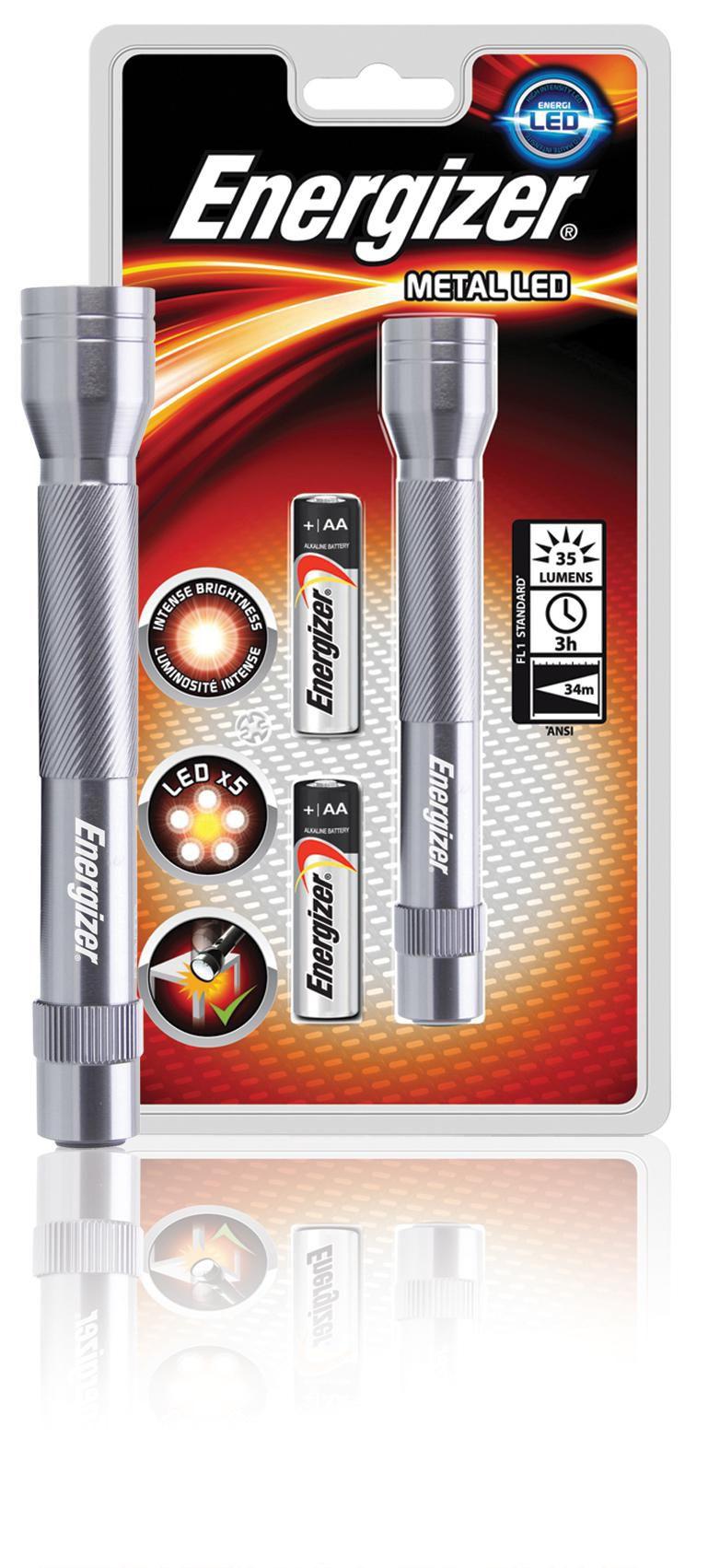 LED IN METALLO + 2AA