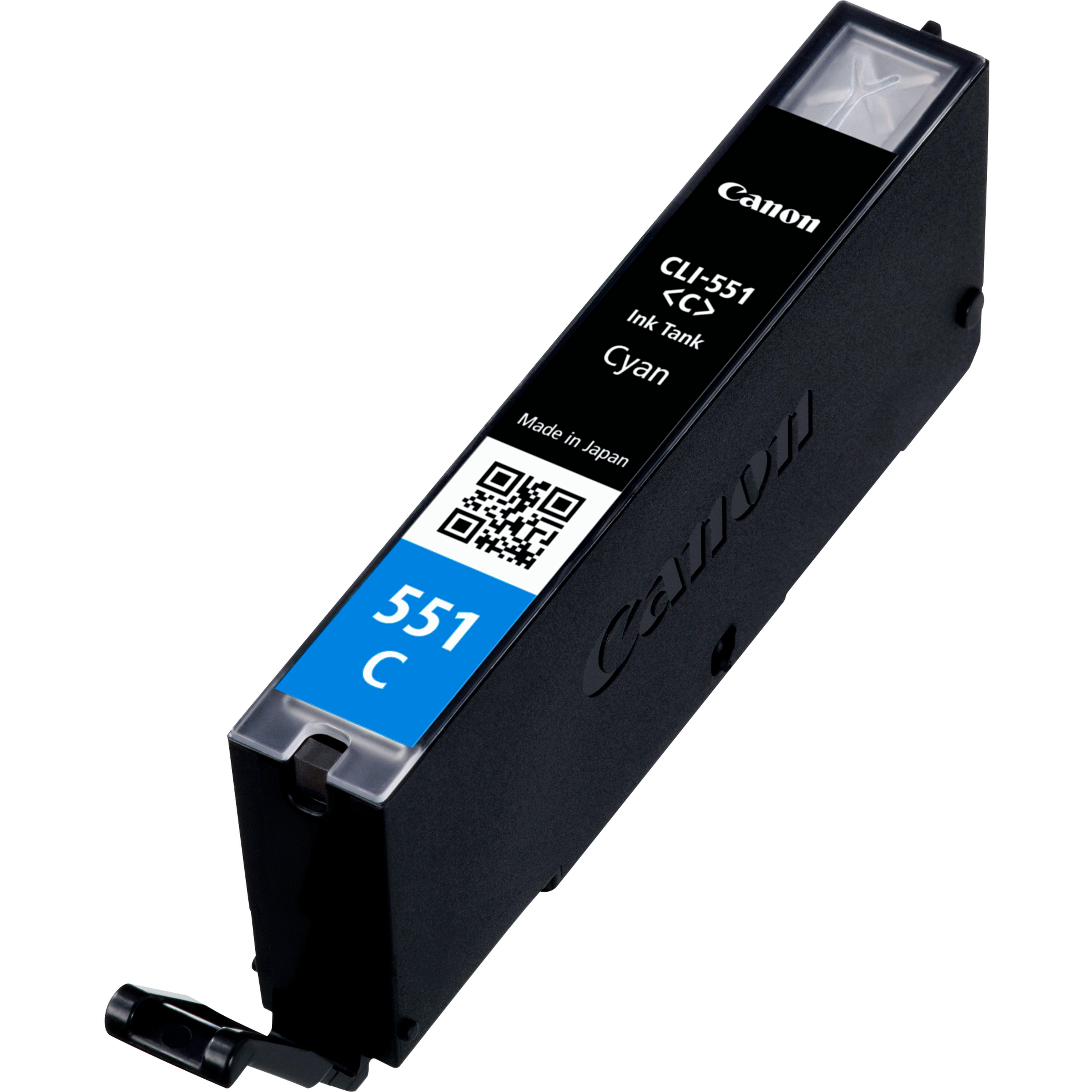 Canon Cartuccia d'inchiostro ciano CLI-551C (Canon 6509B001 [CLI-551C] Ink Cartridge Cyan 332 Pages 121 Photos 7ml)