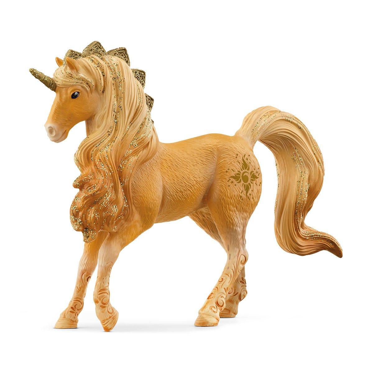 schleich BAYALA 70822 action figure giocattolo (SCHLEICH Bayala Apollon Unicorn Stallion Toy Figure, 5 to 12 Years, Yellow [708