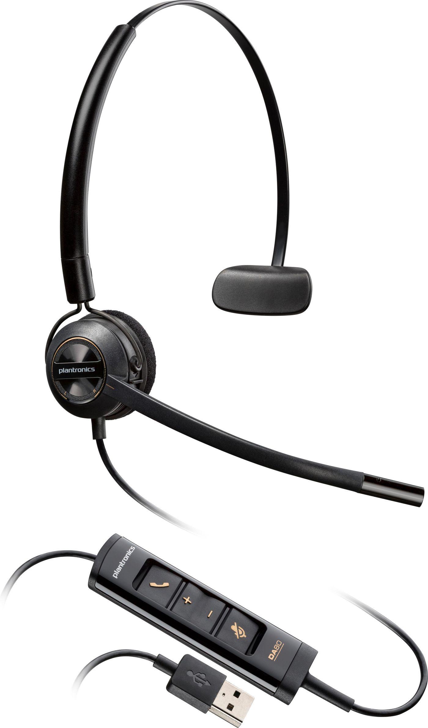POLY Cuffie convertibili USB-A EncorePro 545 (ENCOREPRO 545 USB CONVERTIBLE - USB CALL CENTER HEADSET)