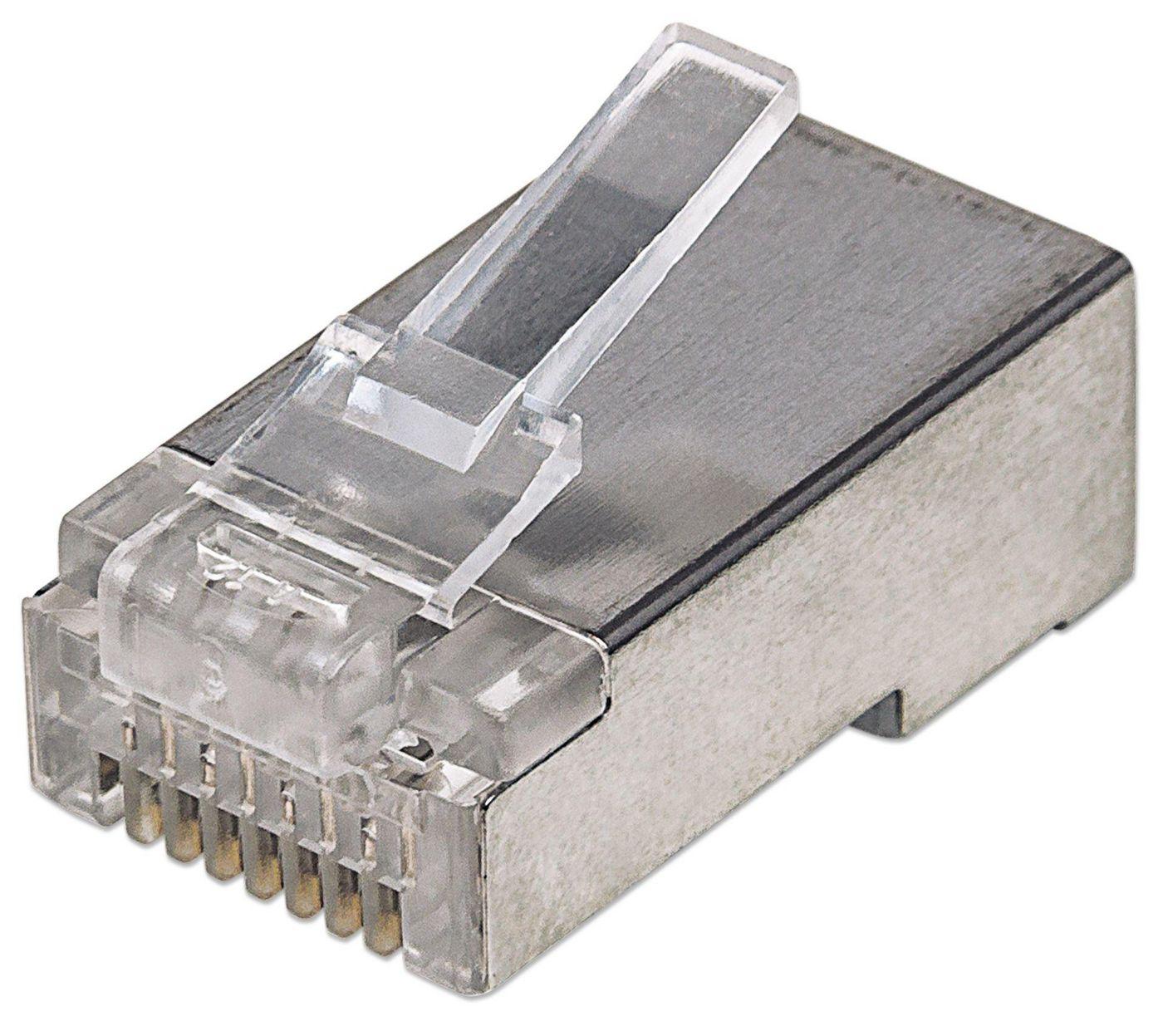 Confezione da 100 connettori modulari Cat5e RJ45