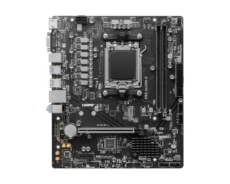 MSI PRO A620M-E scheda madre AMD A620 Socket AM5 micro ATX (MSI PRO A620M-E - bundkort - micro-ATX)