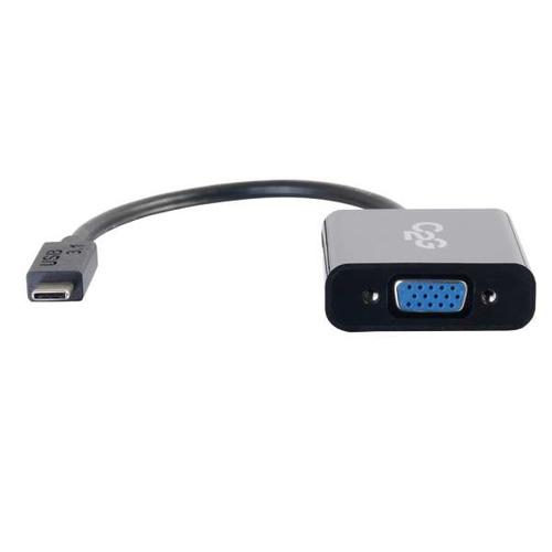 C2G USB3.1-C/VGA adattatore grafico USB 1920 x 1200 Pixel Nero (C2G USB 3.1 USB Type C to VGA Adapter - USB C to VGA Black - Ex