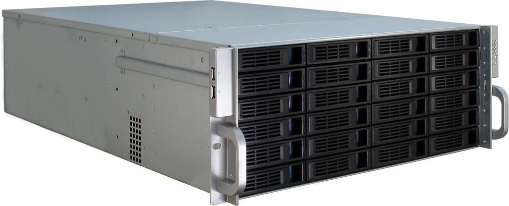 4U-4424 Rack Nero, Argento