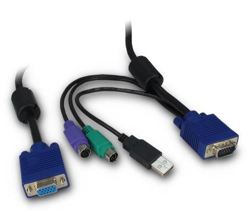 Cavo KVM Nero, Blu 3 M