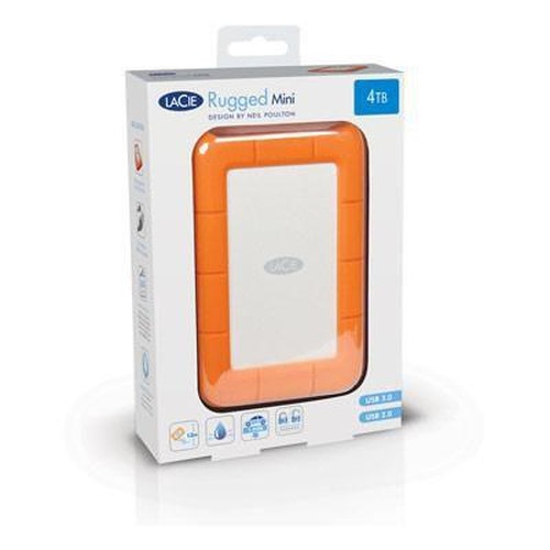 LaCie Rugged Mini disco rigido esterno 2 TB 5400 Giri/min Micro-USB B 3.2 Gen 1 [3.1 Gen 1] Arancione, Argento (LaCie Rugged Mi