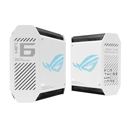ASUS ROG Rapture GT6 [W-2-PK] Banda tripla [2.4 GHz/5 GHz/5 GHz] Wi-Fi 6 [802.11ax] Bianco 4 Interno (ROGRAPTUREGT62PACKWHITE)