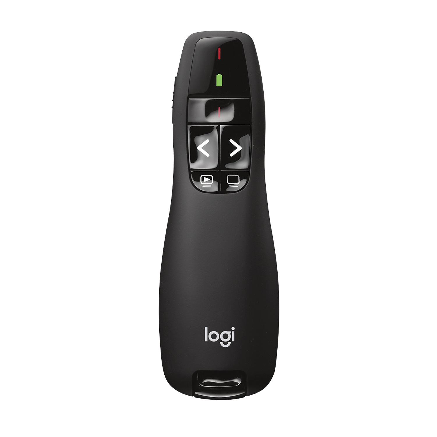 Logitech 910-001356 puntatore wireless RF Nero (Logitech Presenter R400 Wireless in Blisterverpackung)