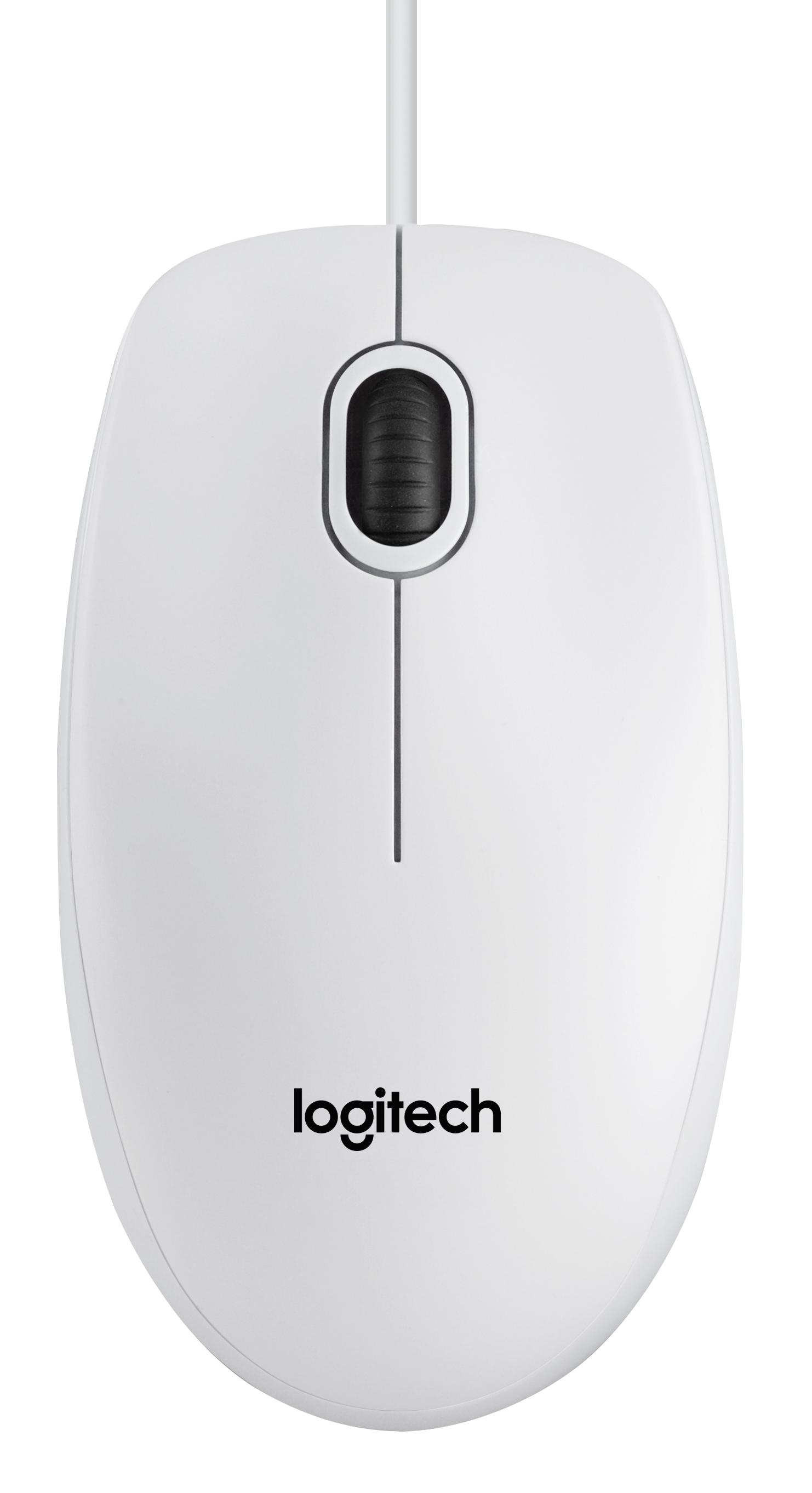 Logitech B100 Optical Usb f/ Bus mouse Ufficio Ambidestro USB tipo A Ottico 800 DPI (Logitech Mouse B100 Optical White)