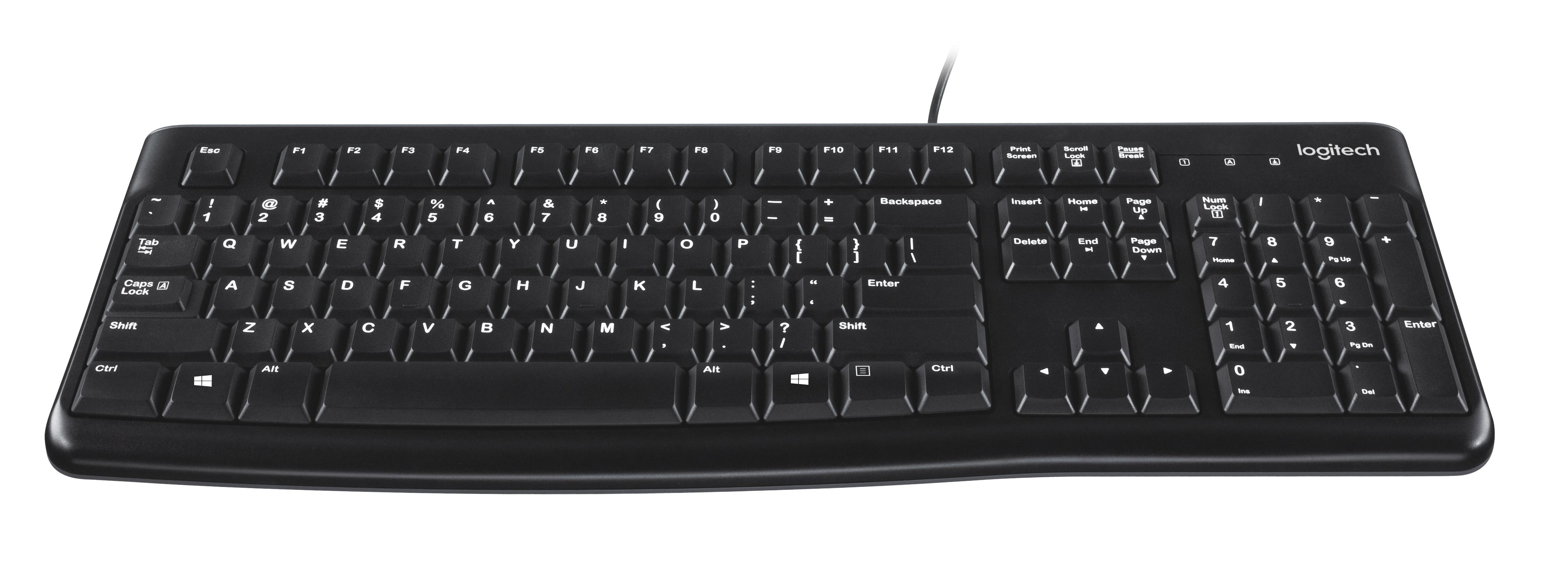 Logitech Keyboard K120 for Business tastiera Ufficio USB QWERTY US International Nero (KEYBOARD K120 FOR BUSINESS - US INTL LAY