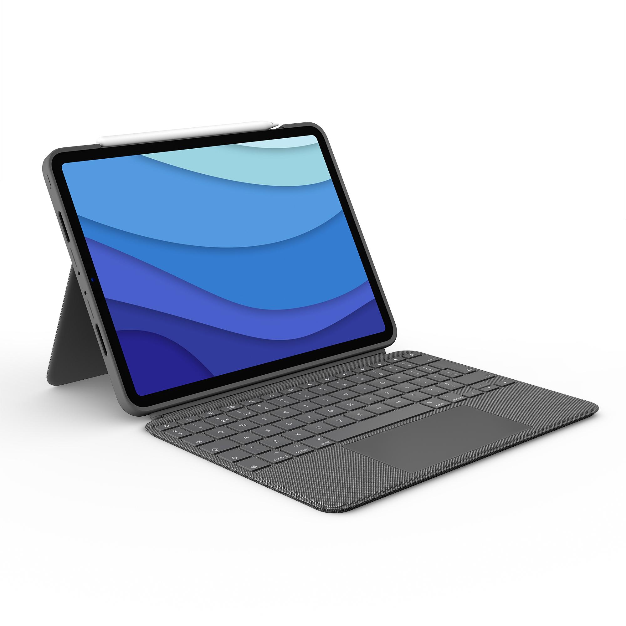 Logitech Combo Touch Grigio Smart Connector QWERTZ Svizzere