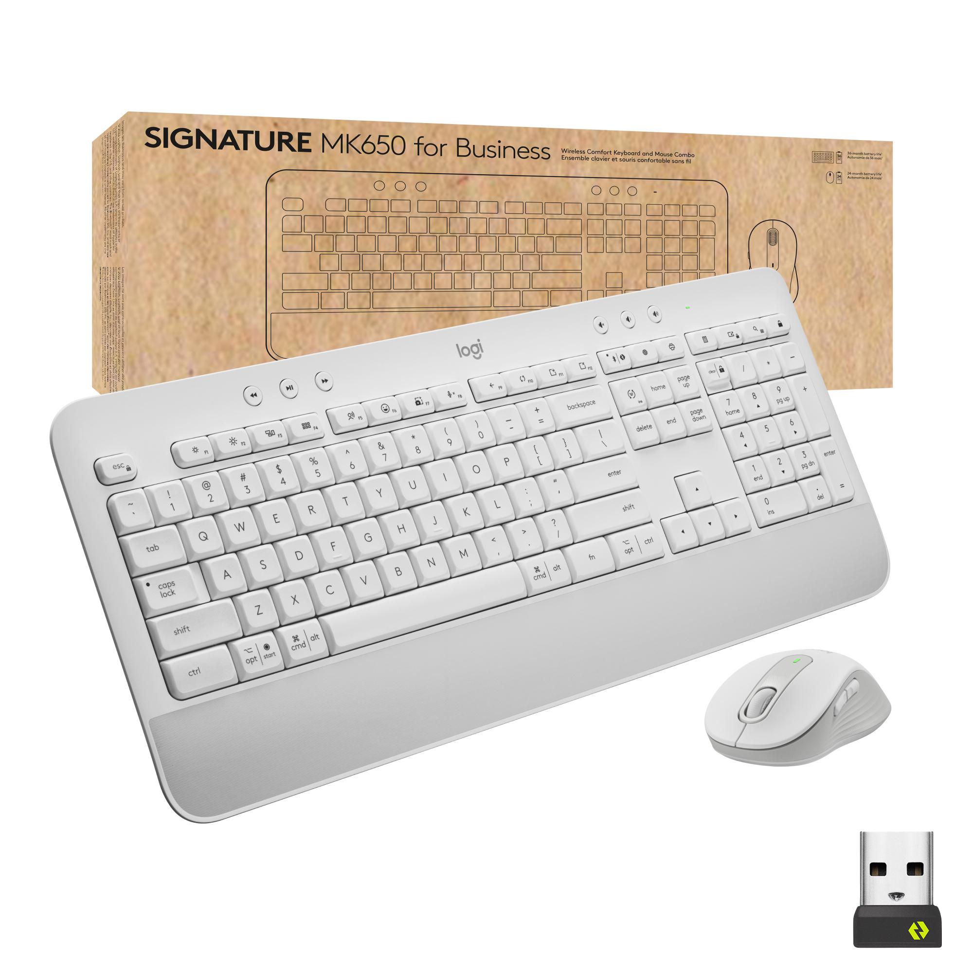 Logitech Signature MK650 Combo For Business tastiera Mouse incluso Bluetooth QWERTZ Svizzere Bianco