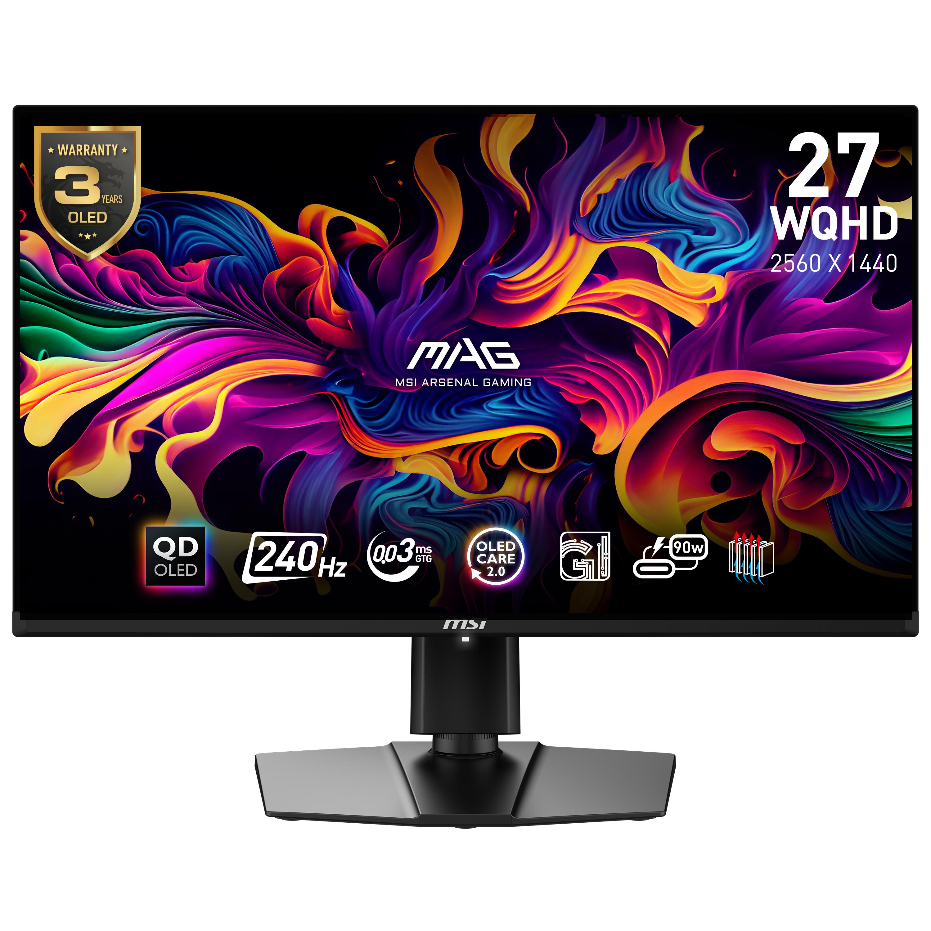 MSI MAG 271QPX QD-OLED E2 Monitor PC 673 cm 26.5 2560 x 1440 Pixel Wide Quad HD Nero (MSI MAG 271QPX QD-OLED E2)