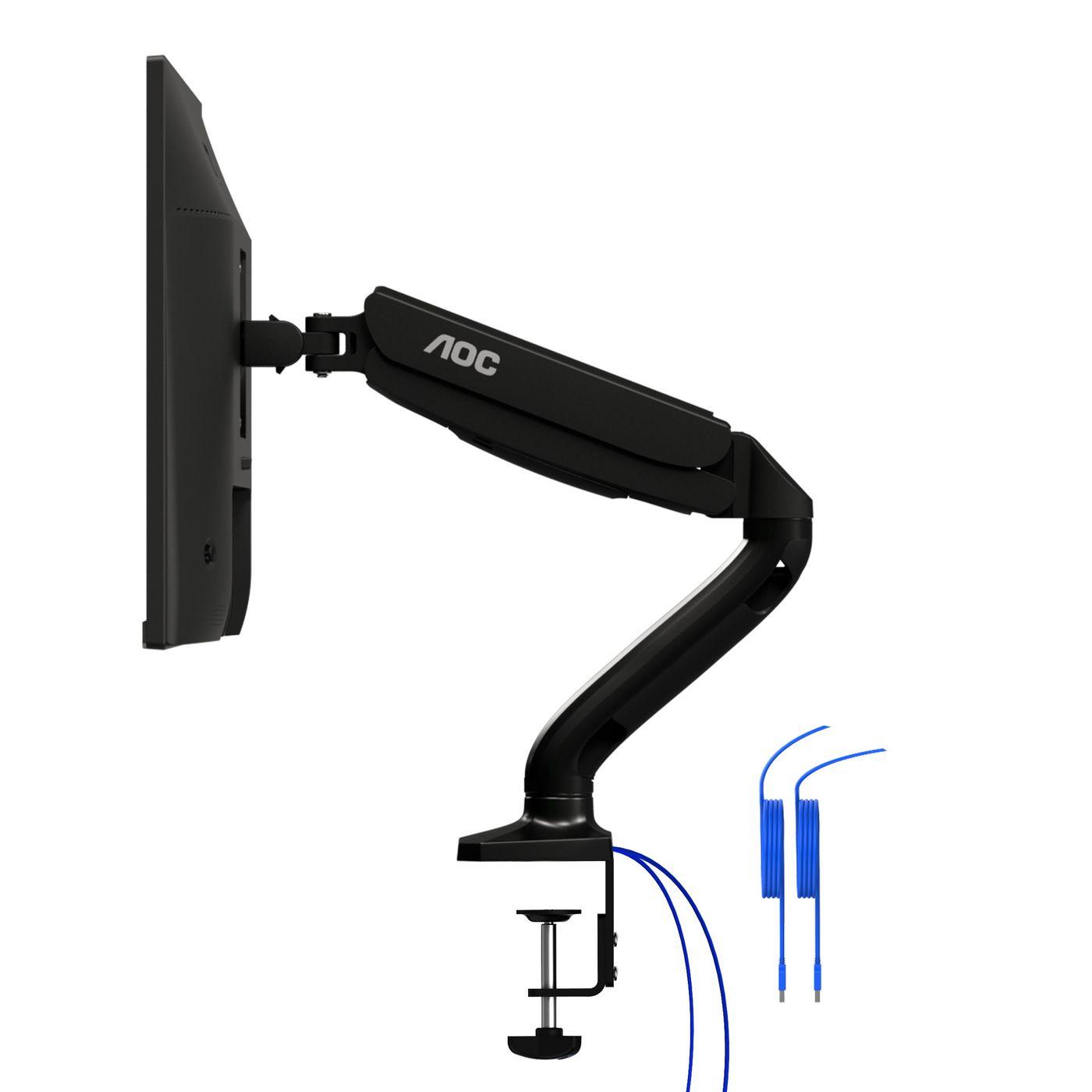 STAFFA TV/MONITOR DA TAVOLO MORSA HUB USB DA 13 A 32 9KG A GAS