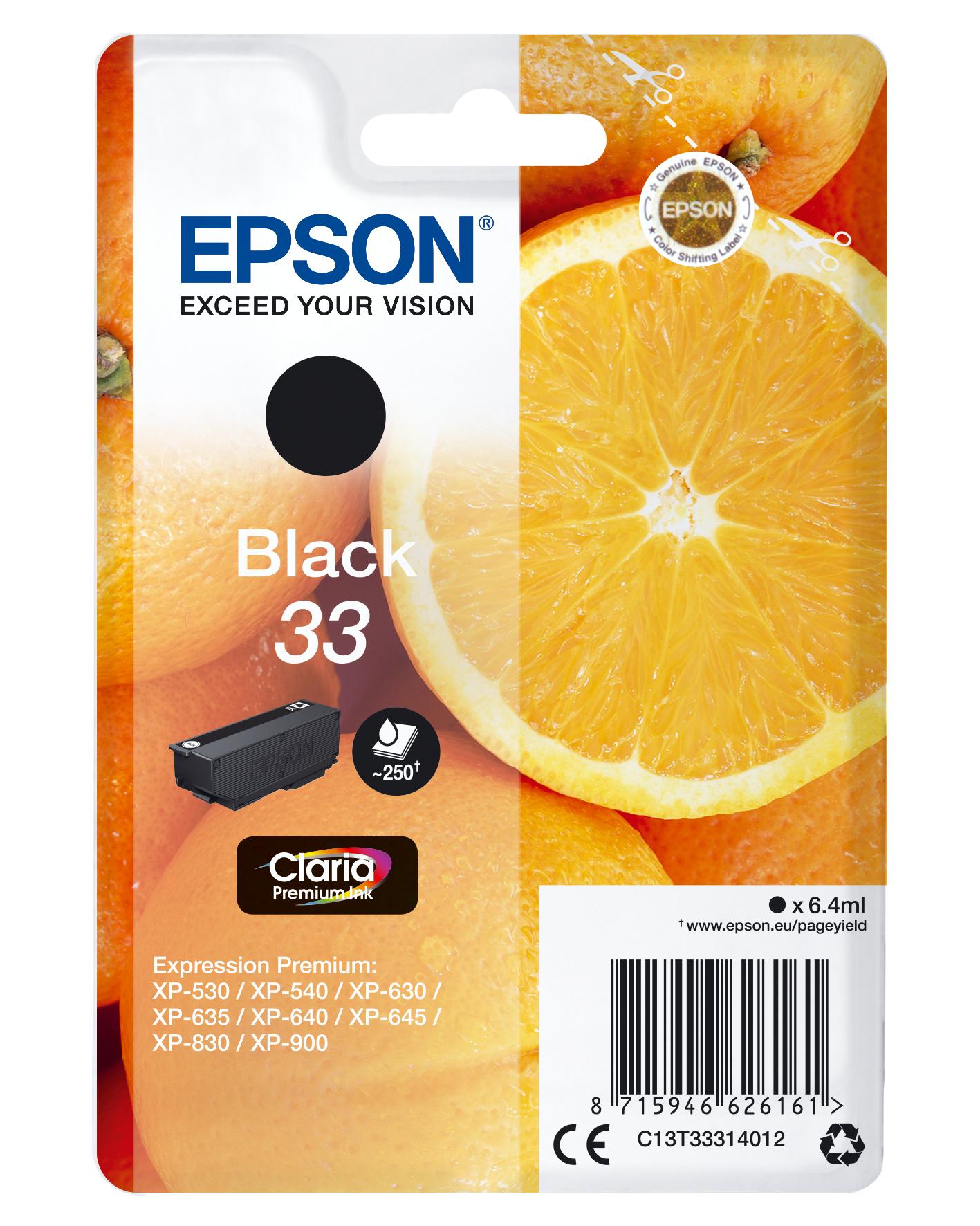 Epson Oranges Cartuccia Nero T33 Claria Premium