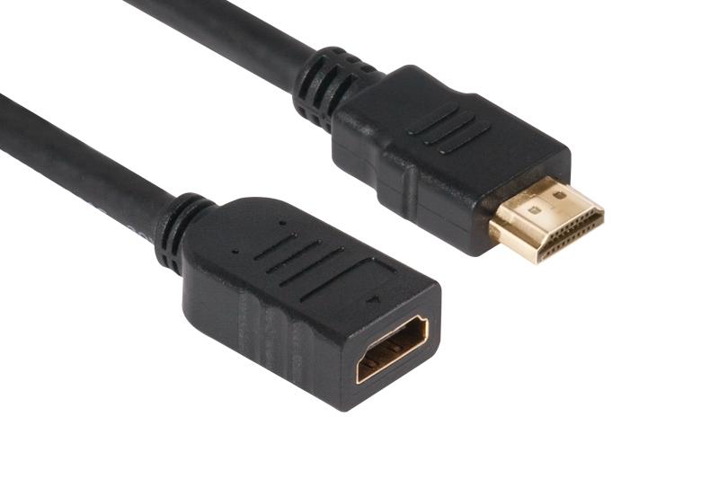 CLUB3D High Speed HDMI 1.4 HD Extension Cable 5m/16ft Male/Female (Club 3D HDMI-forlngerkabel - 5 m)