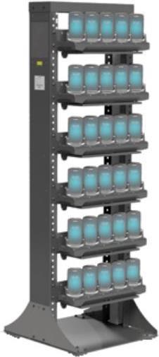 Zebra Rack 6 multi-slot cradles