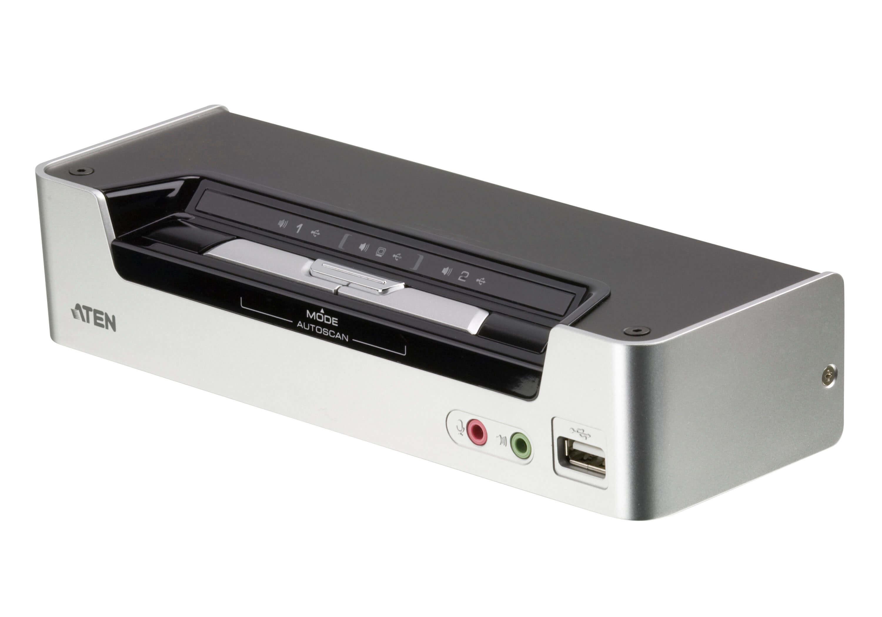ATEN CS1792 switch per keyboard-video-mouse (kvm) Montaggio rack Nero Argento