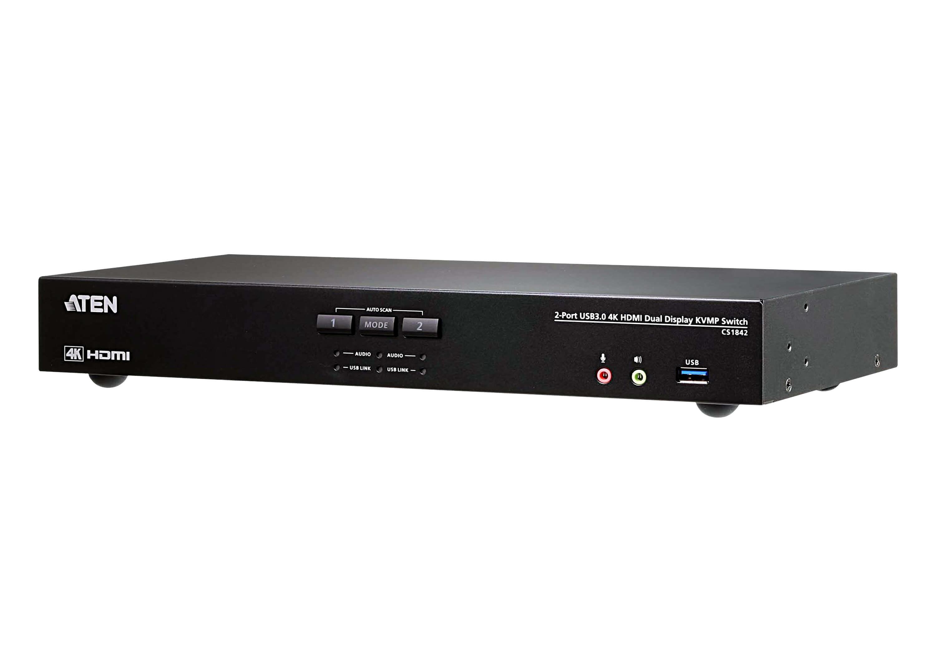 ATEN CS1842 switch per keyboard-video-mouse (kvm) Montaggio rack Nero