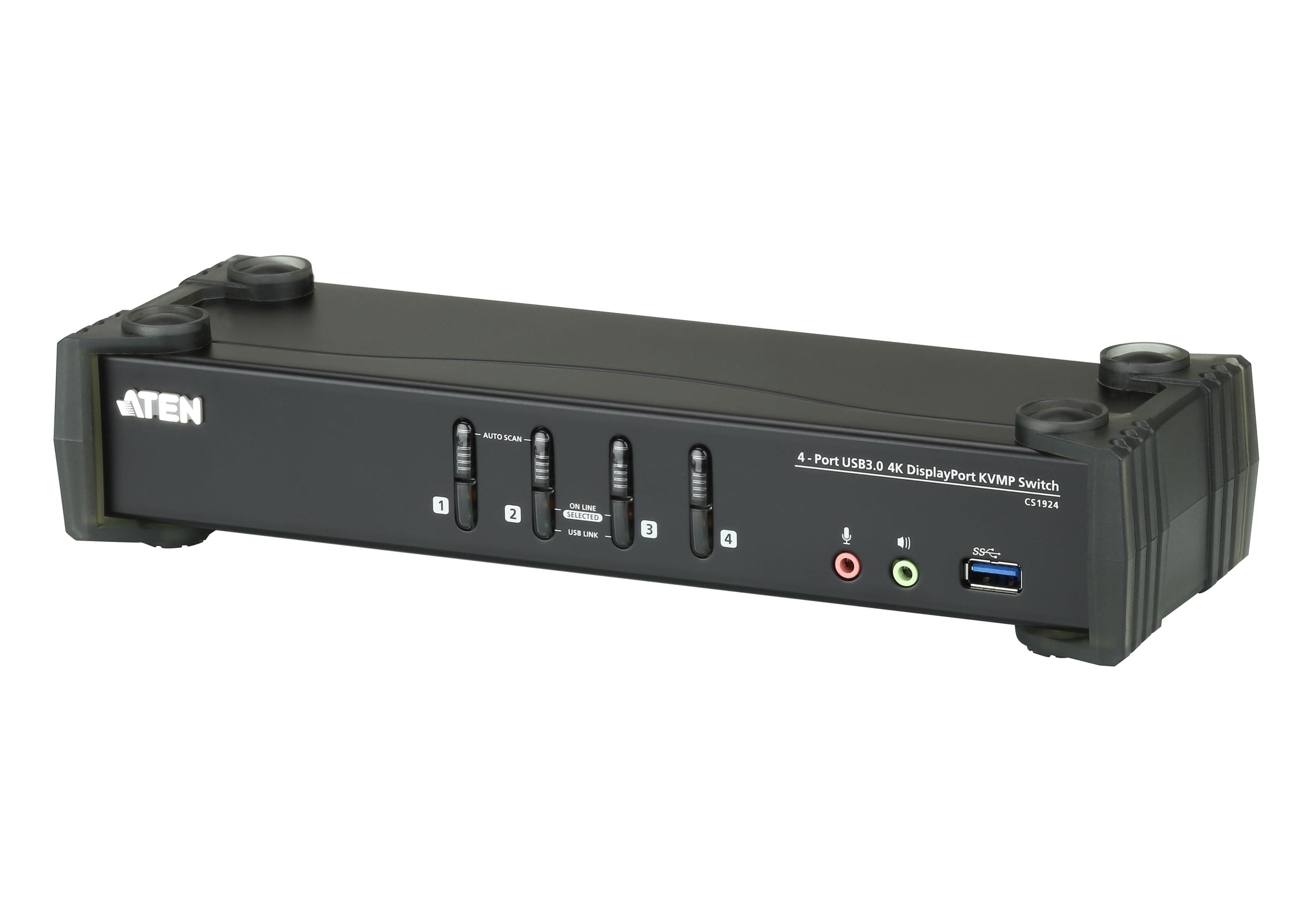 ATEN Umschalter switch per keyboard-video-mouse kvm Nero (4 PORT DP 4K60 KVMP)