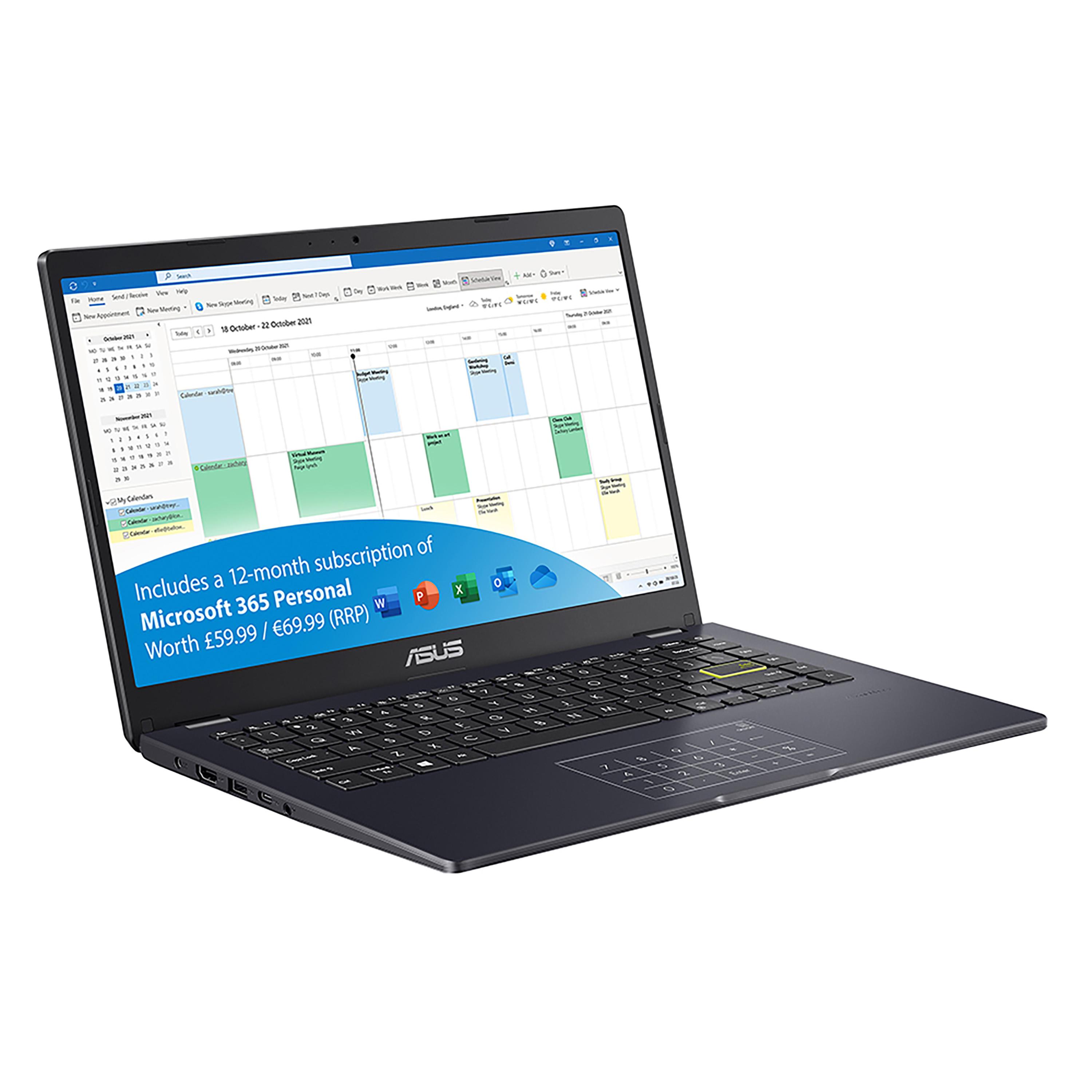ASUS Vivobook Go 14 E410KA-EK217WS Intel Celeron N N4500 Computer portatile 356 cm 14 Full HD 4 GB DDR4-SDRAM 128 GB eMMC Wi-Fi