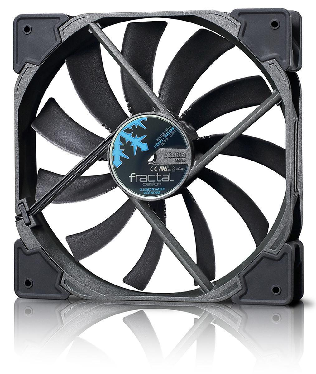 Fractal Design Venturi HF-14 Case per computer Ventilatore 14 cm Nero, Grigio (*Fractal Design Venturi HF-14 Black*)